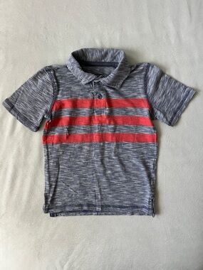 Sonoma Boys Gray Polo with Red Stripes